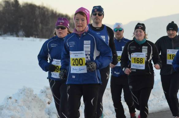 Foran skjema etter 2,5 km. Foto: Kjell Conradsen, Northern Runners.