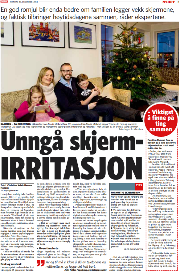 2014-12-29 Dagbladet - Unngå skjermirritasjon med Molund Føre