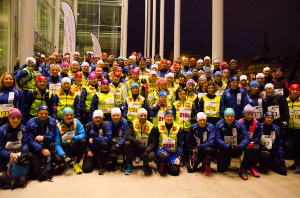 STØRSTE LAG: Northern Runners ble også i år største lag under Mørketidsløpet med godt over 100 løpere. Foto: Kjell Conradsen, Northern Runners.
